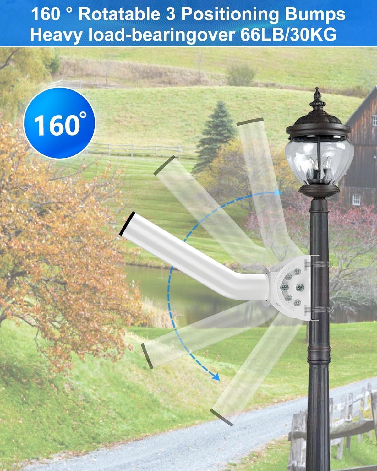 Staffa Antenna,Palo Antenna TV Esterno,13 Pollici,Resistente al Vento e alla Pioggia,Supporto per Client Bridge CPE di Punto di Accesso Wireless,Confezione da 2