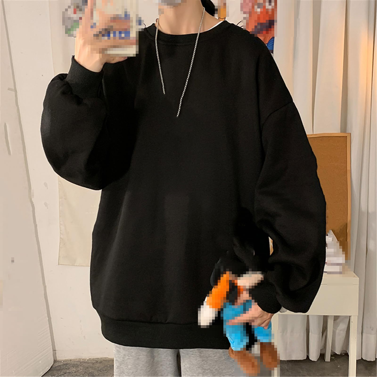 Sweejim Felpe da Donna Felpe con Cappuccio Hip Hop Allentate retrò Pullover Casual Autunnali