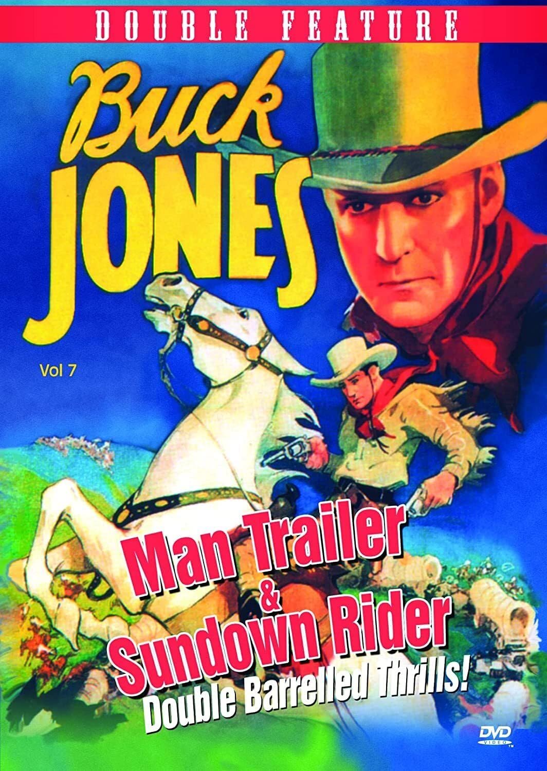 DVD Buck Jones Western Double Feature Vol 7 películas The Man Trailer y Sundown Rider
