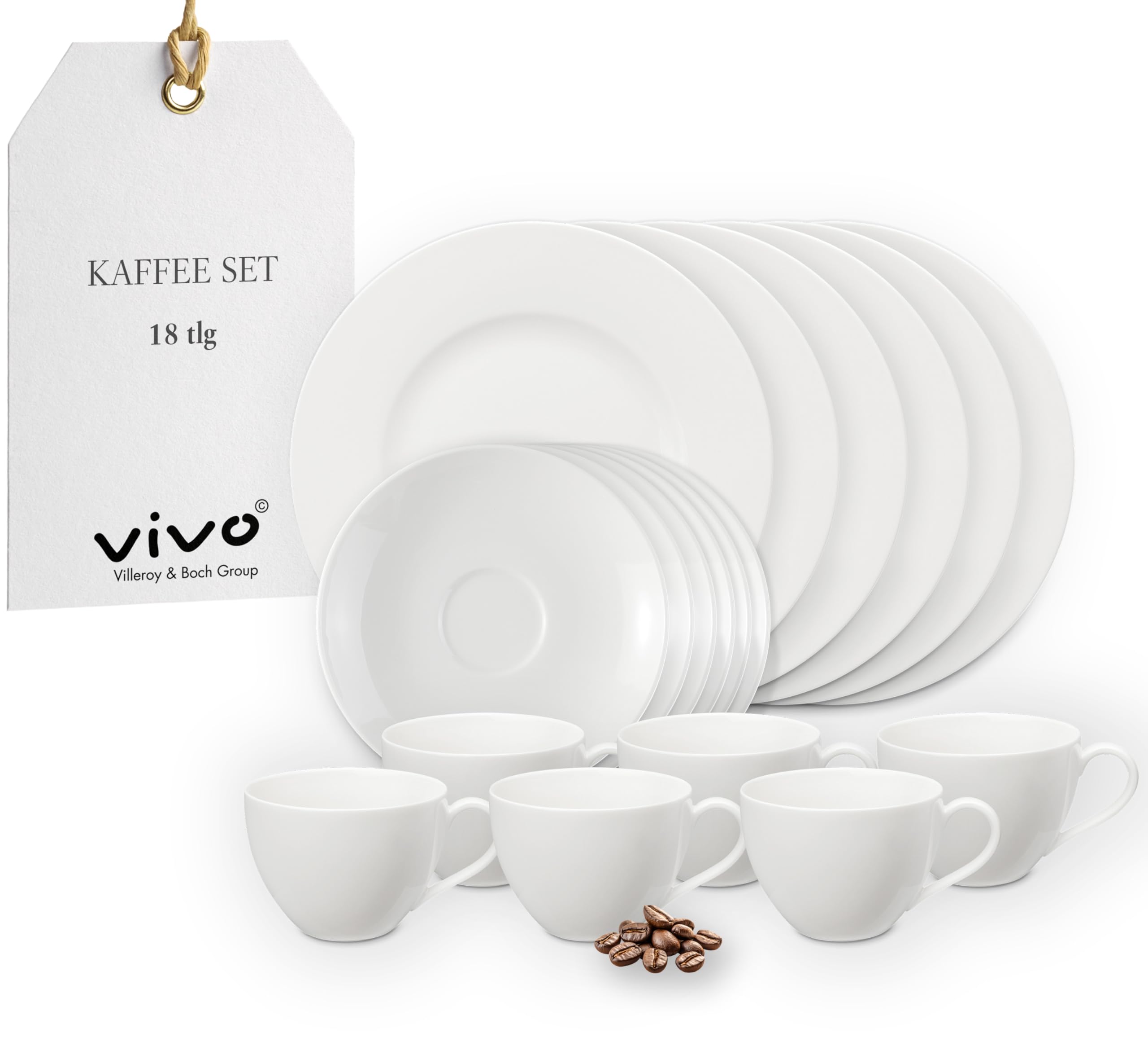 Amazon.com | Villeroy & Boch Basic White Coffee Set 18 Pieces