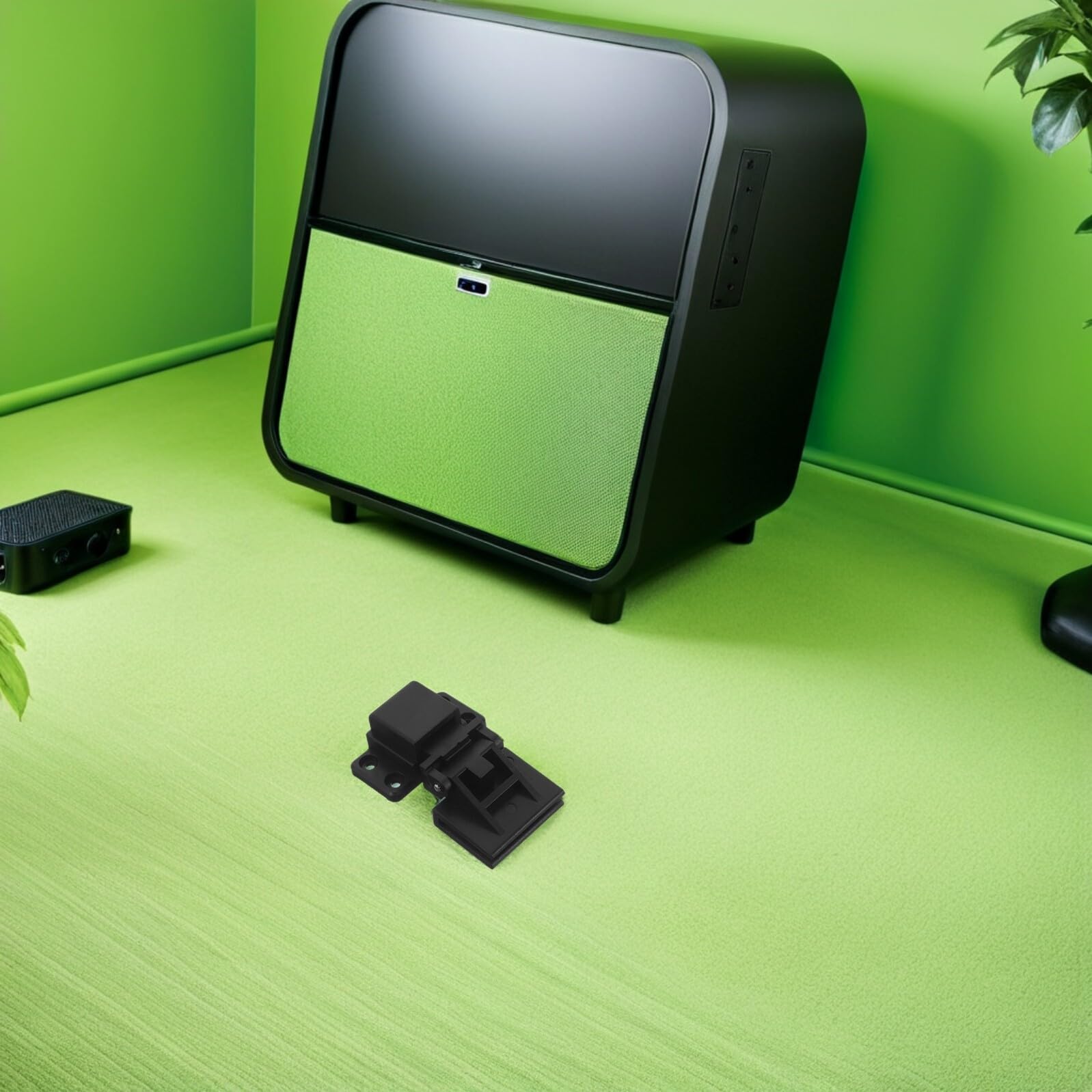 Cerniere di Ricambio per Copri Giradischi in Plastica Nera, Antiscivolo e Facili da Installare, Accessori per Giradischi Vinile in Ambienti Audio Domestici