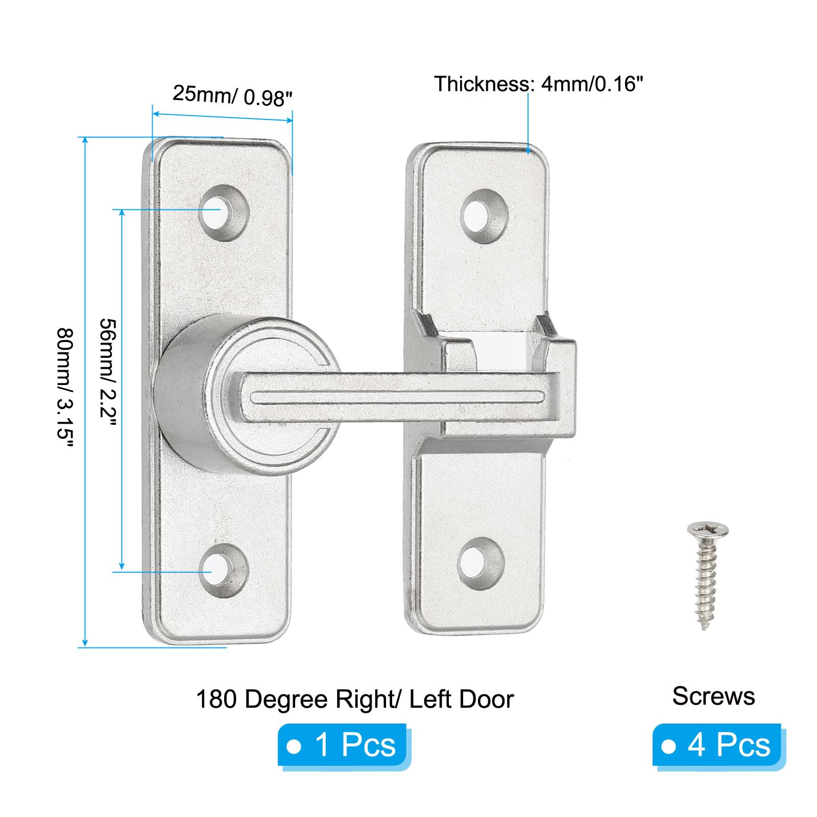 PATIKIL 180 Degree Barn Door Lock - Image 2