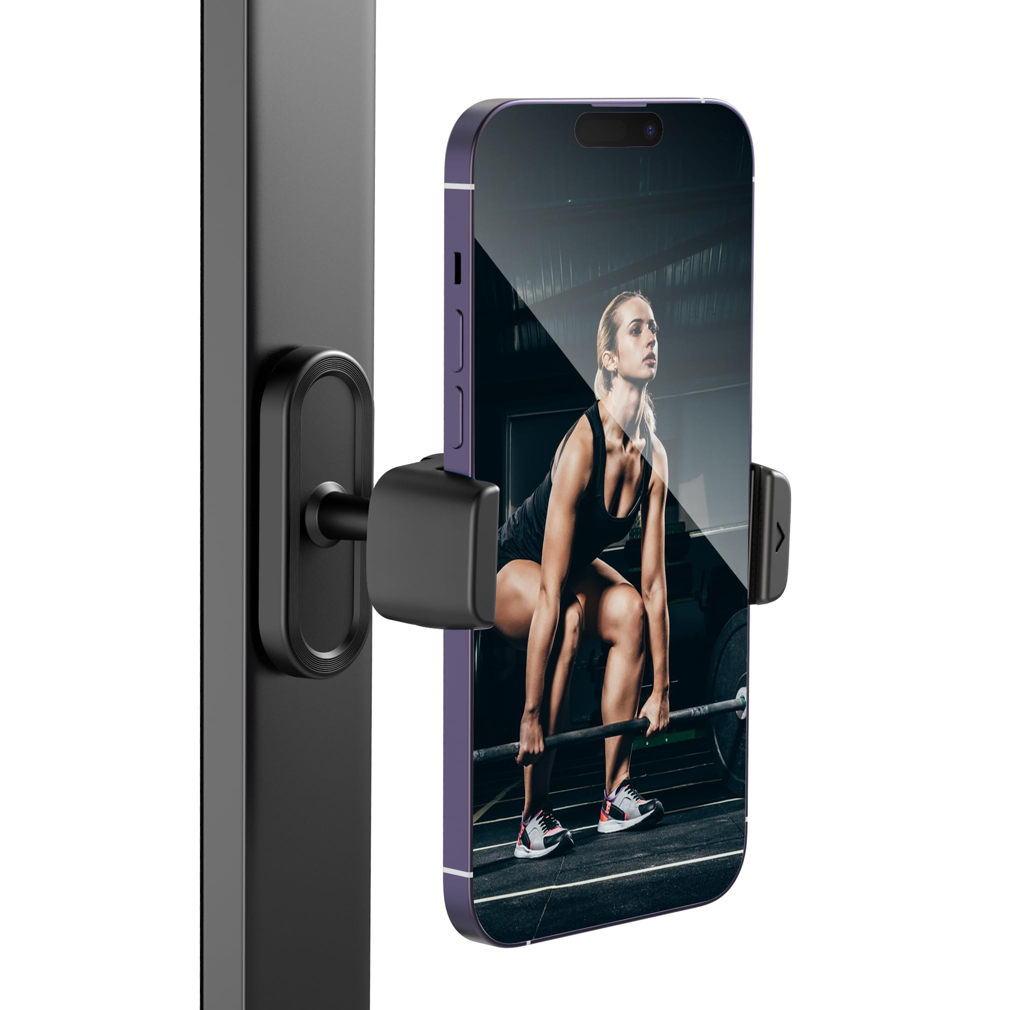 FungSun Magnetische Handyhalterung Fitnessstudio 360° Verstellbarer Magnet Halterung Gym Magnetische Handyhalterung Fitnessstudio