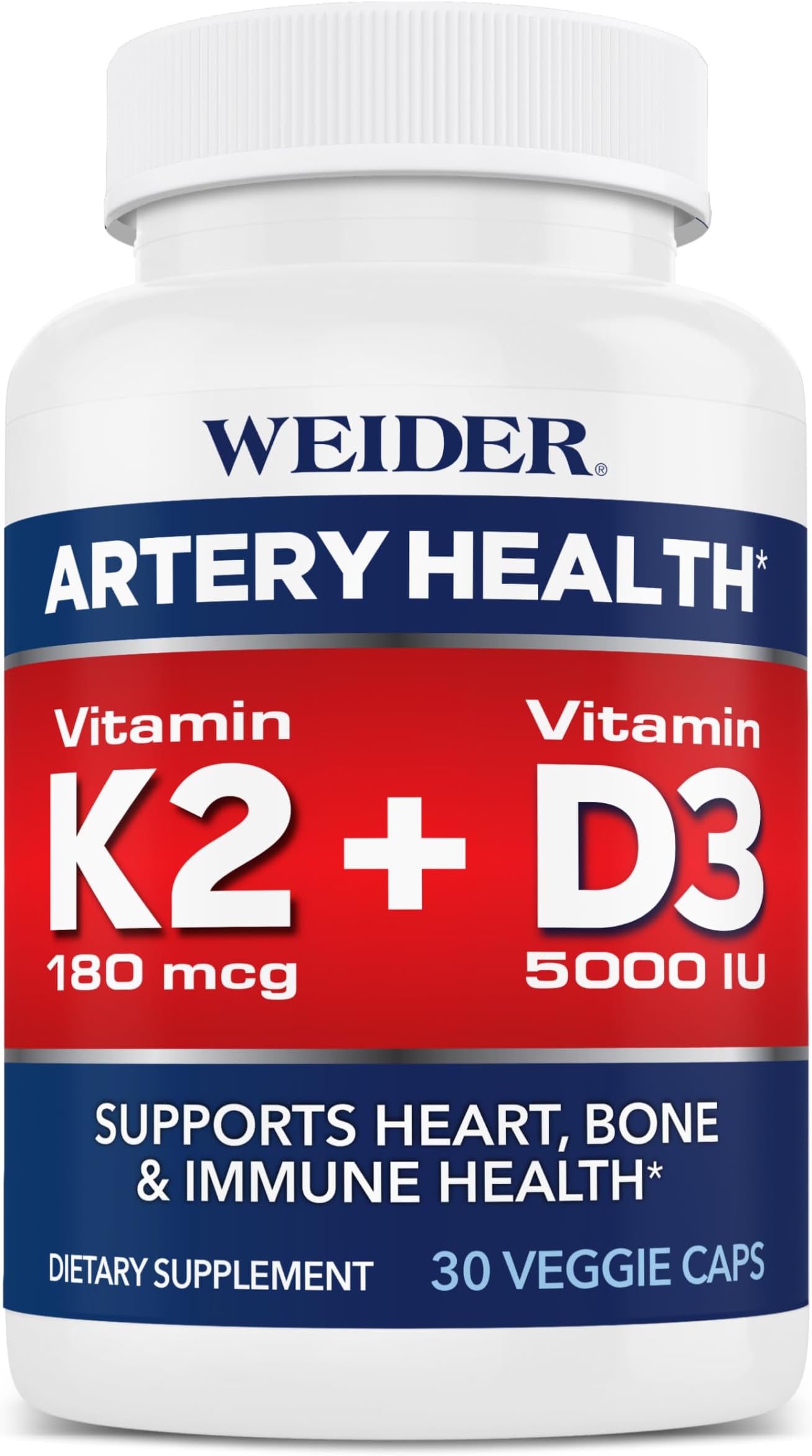 Weider Artery Health with Vitamin K2 & Vitamin D3