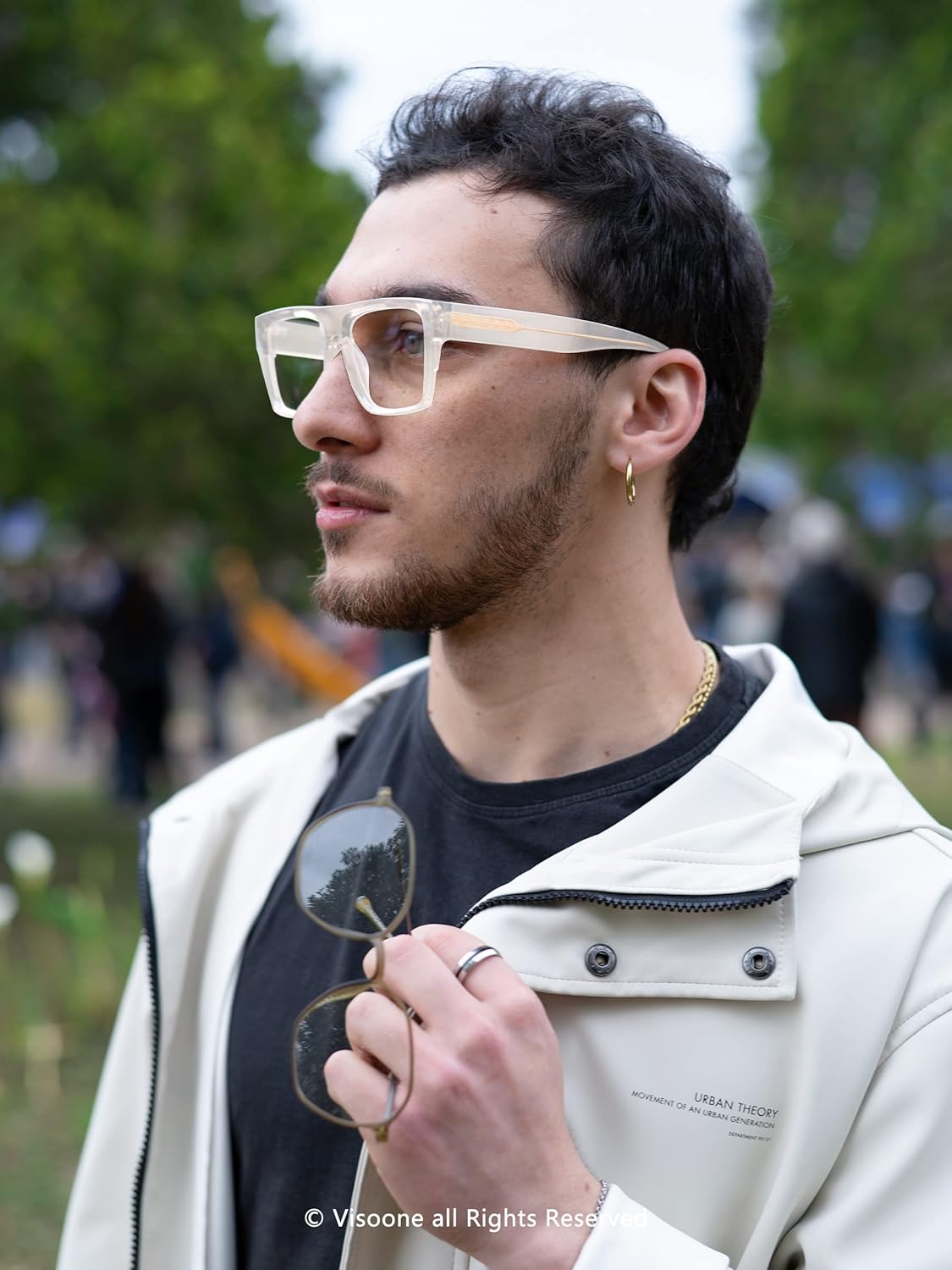 VISOONE Square Full Rim Blue Light Blocking Glasses Large Fashion Computer Multi Colors Eyeglass Frame Women Men ALBA - Image 3