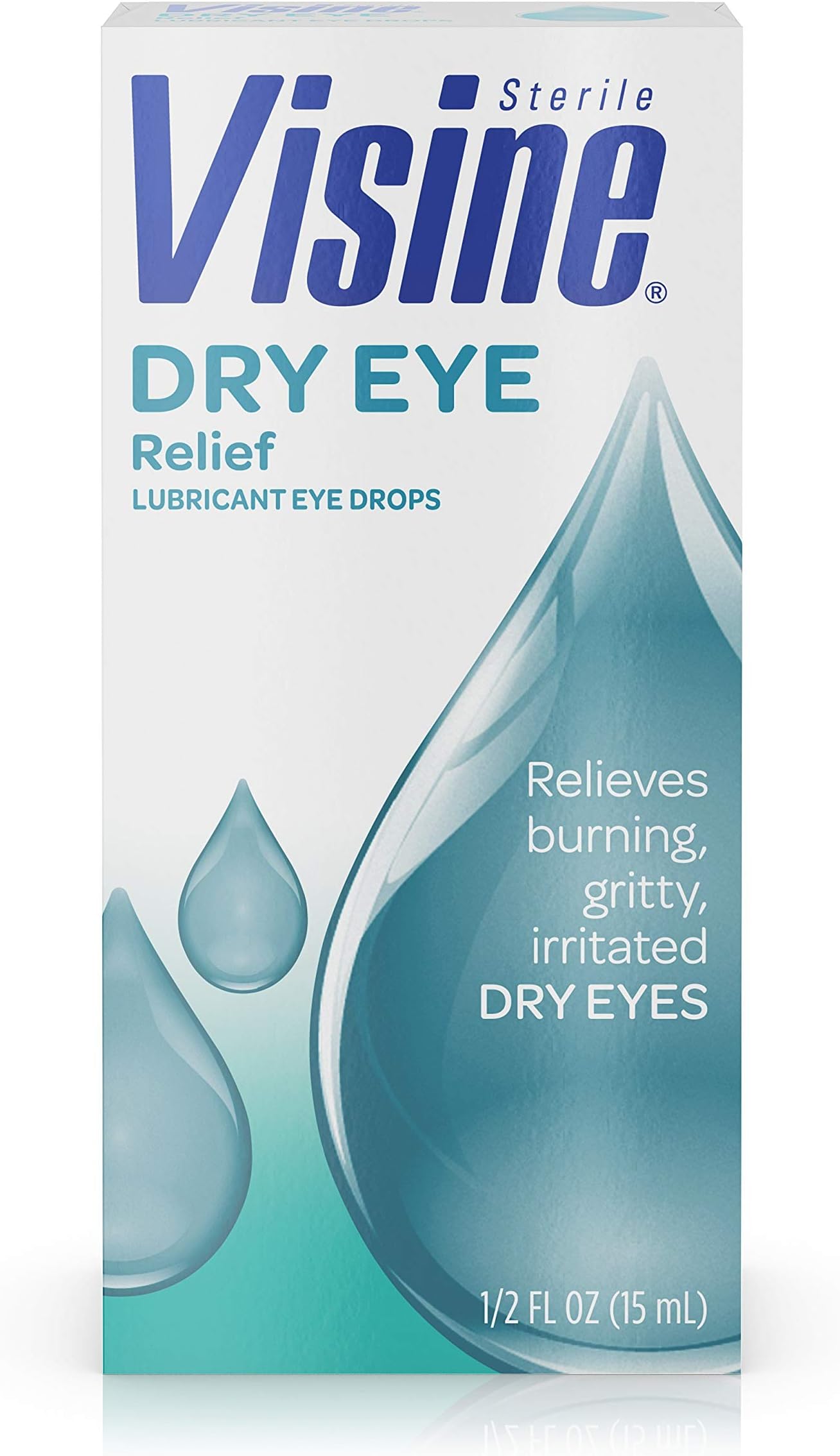 Dry Eye Relief Lubricant Eye Drops with Polyethylene Glycol 400 to Moisturize and Soothe Irritated, Gritty and Dry Eyes, Designed to Work Like Real Tears, 0.5 fl. oz
