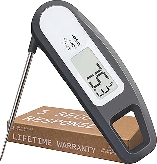 Lavatools PT12 Javelin Ultra Fast Digital Instant Read Meat Thermometer for Grill and Cooking, 2.75" Probe, Compact Foldable Design, Large Display, Splash Resistant – Sesame