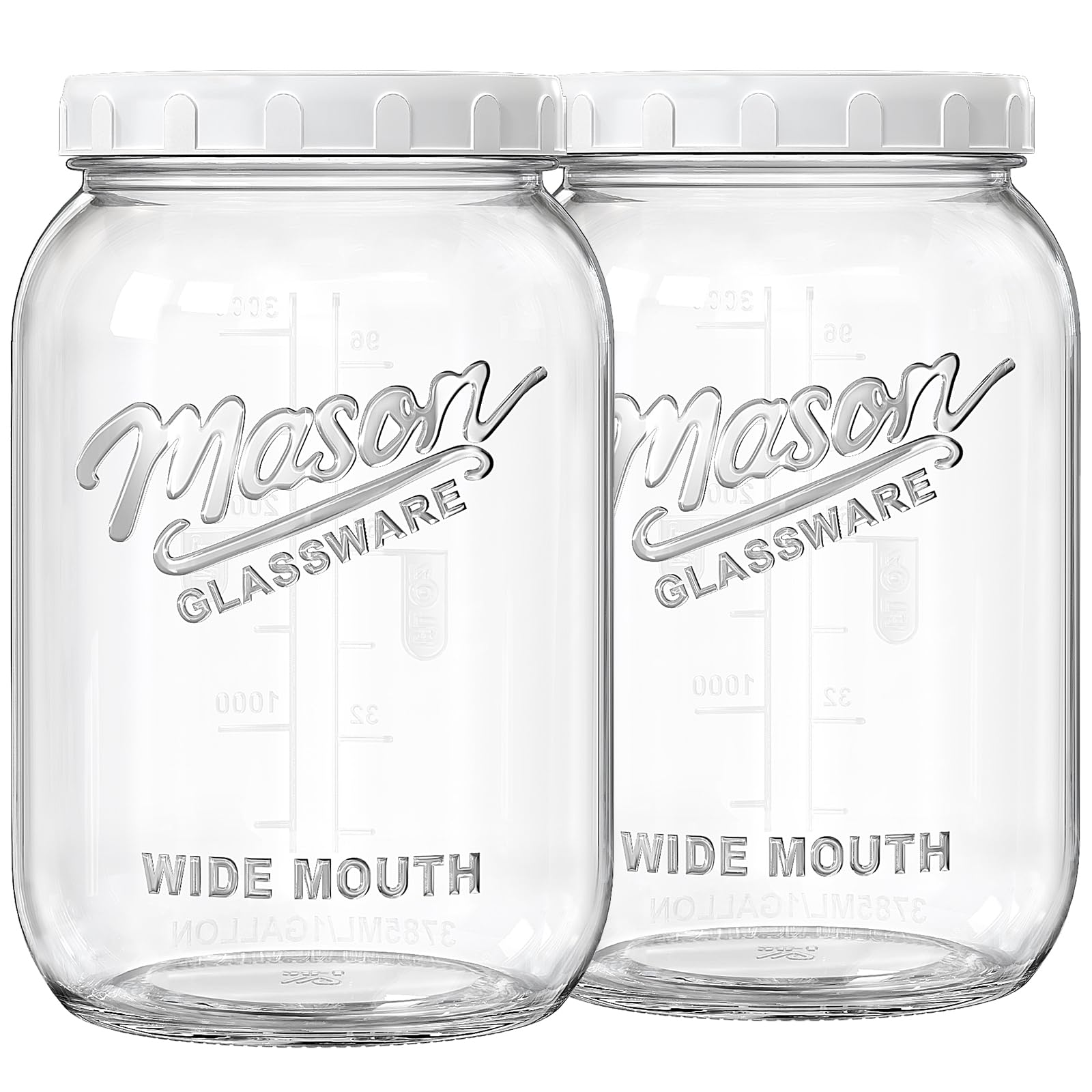 Folinstall 2-Pack 1-Gallon Glass Jar