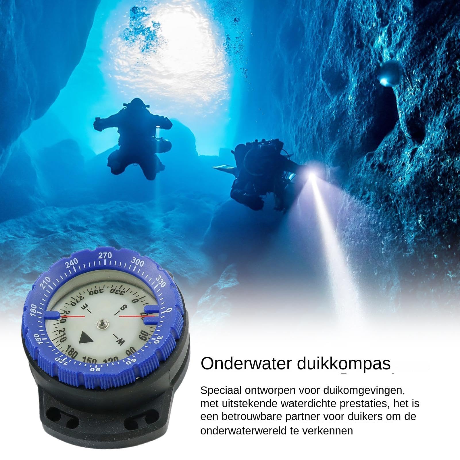 Bussola per immersioni profonde, bussola per immersioni subacquee Bussola | Navigazione del mare subacquea Rilevatore di direzione luminoso per immersioni subacquee per set di accessori per immersioni
