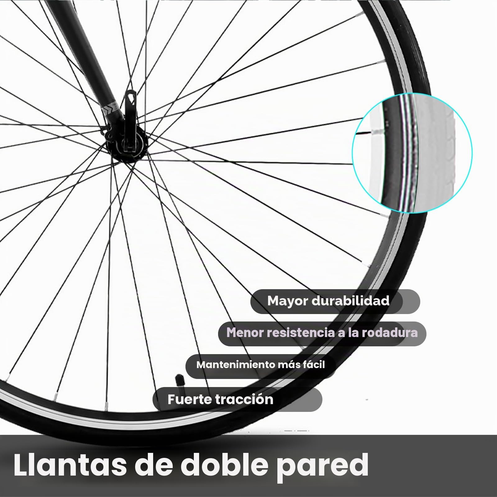 HILAND Alliance Bicicleta de Carretera 28 Pulgadas, 14 Velocidades, Cuadro de Aluminio de 49/53/57 cm para Hombre y Mujer, 700C Bicicleta para Uso Diario para Adultos, Negra/Blanca