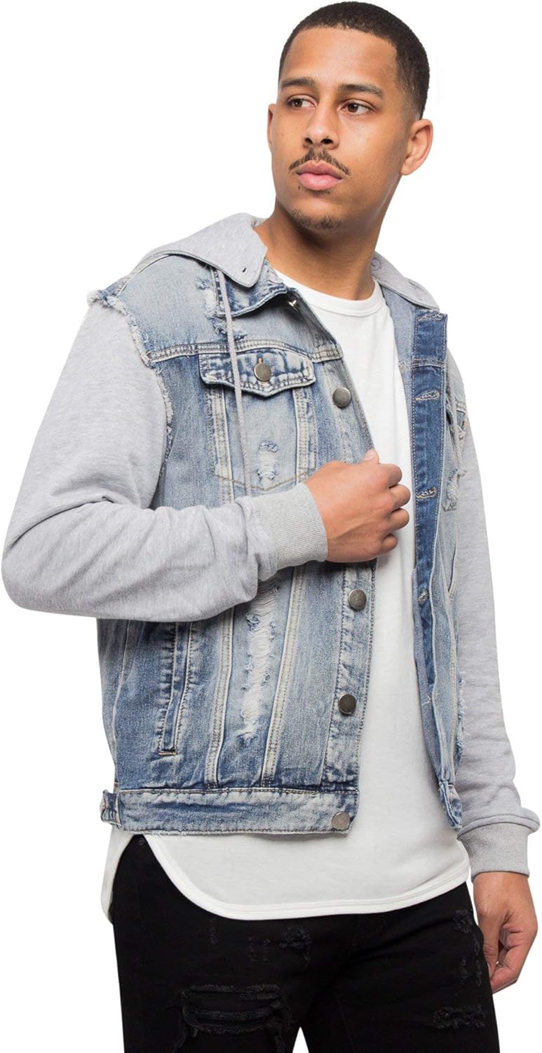 VICTORIOUS Men's Distressed Denim Jacket - Image 4