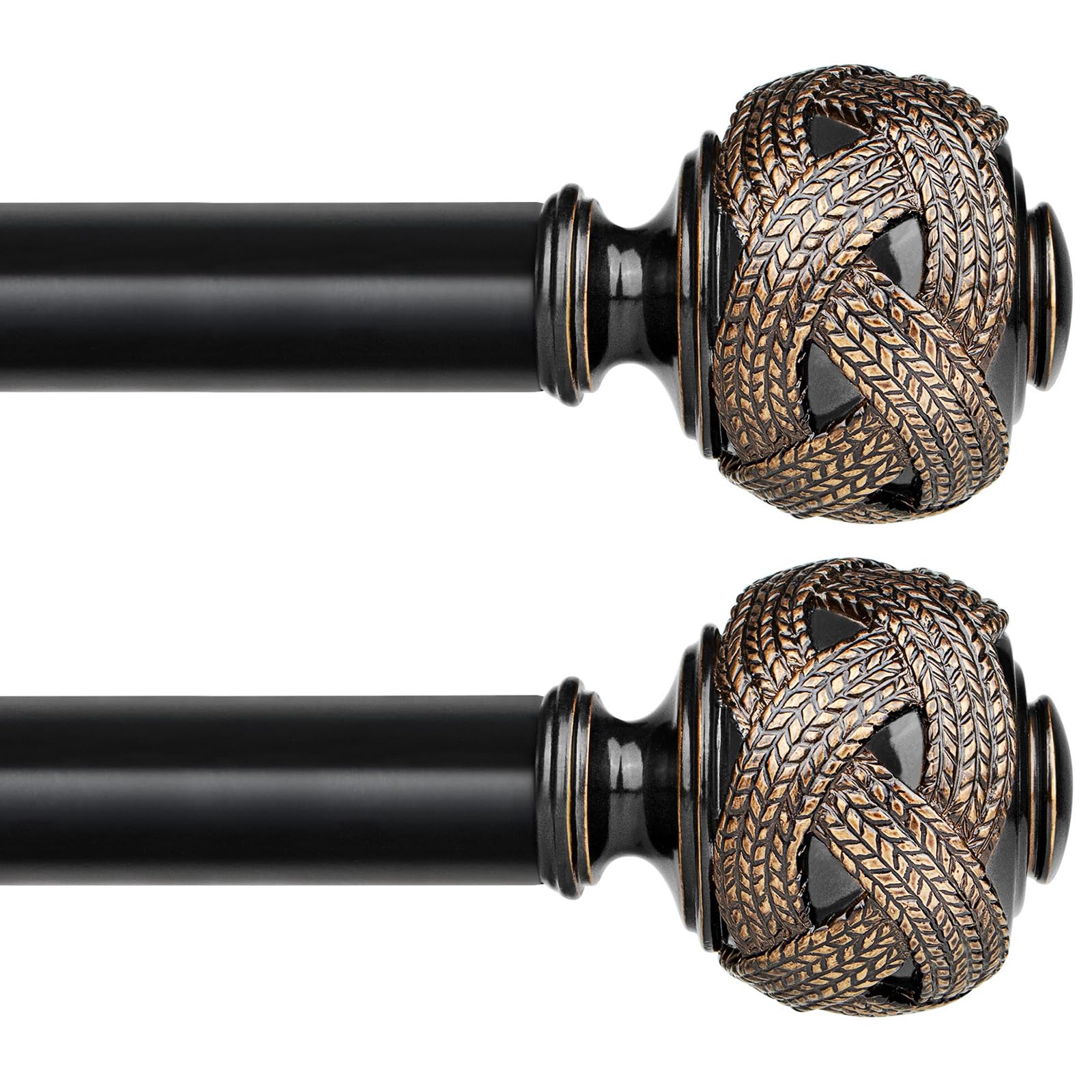 Bronze Curtain Rods - Adjustable 32-58 Inch -13 Bronze Curtain Rods - Adjustable 32-58 Inch -13