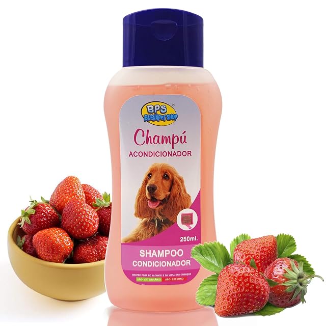 BPS Champú Acondicionador para Perro 250ml Shampoo Animales Domésticos Seguro y Natural Diseño para Todo Tipo…