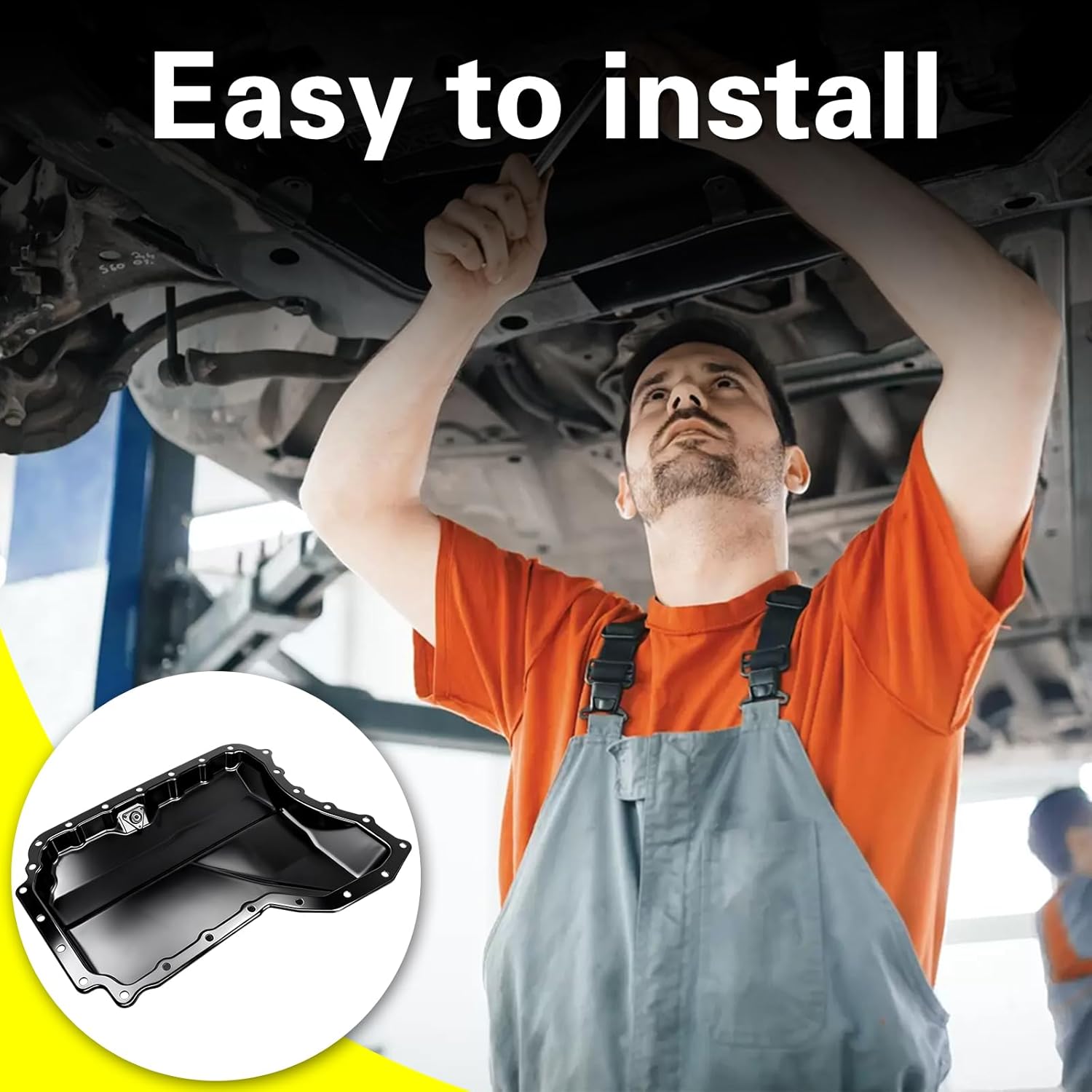 Lower Engine Oil Pan Sump with Drain Plug, Compatible with 2005-2018 Volkswagen Jetta, 2012-2018 Passat, 2010-2014 Golf, 2006-2019 Beetle, 2006-2009 Rabbit, 2010-2013 Golf SportWagen, 2.5L