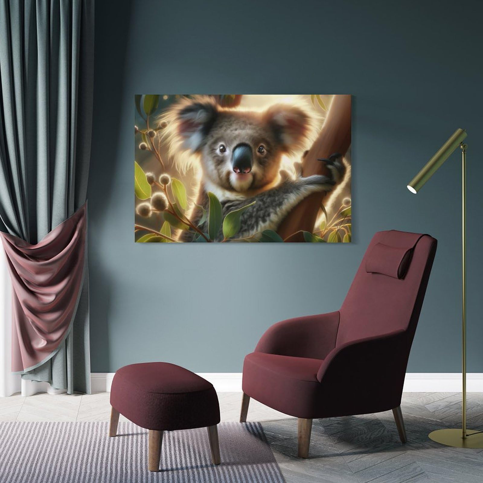 Junmoney Frame-Style-13 Koala(2) Room Decor Wall Art, 12X18inch(30X45cm), For Living Room, Bedroom, Office Or Hallway, Decorative Artwork With Broad Appeal