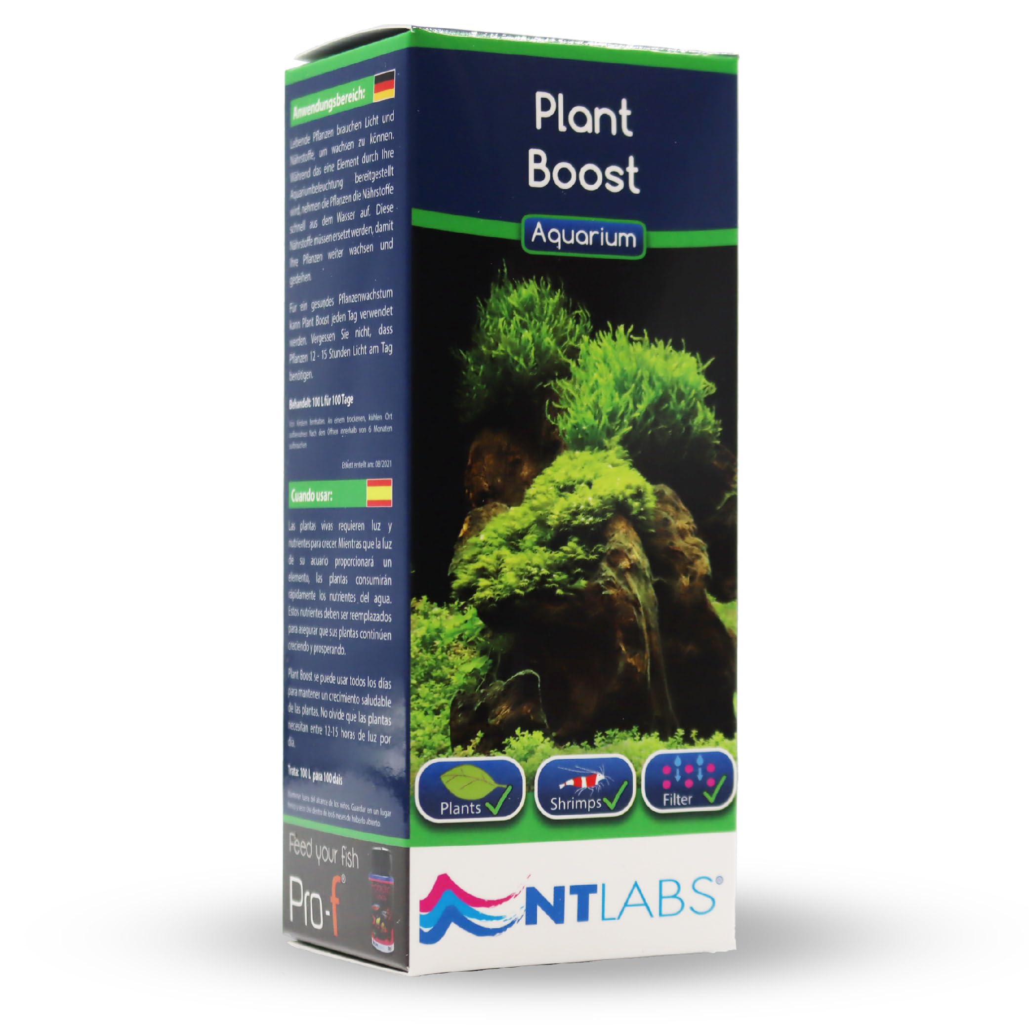 Aquarium Plant Boost, Maintains Healthy Aquarium Plant Growth, Replaces Essential Nutrients Required by Aquatic Plants, Aquascaping Essential (100ml - Treats 100L for 100 Days)