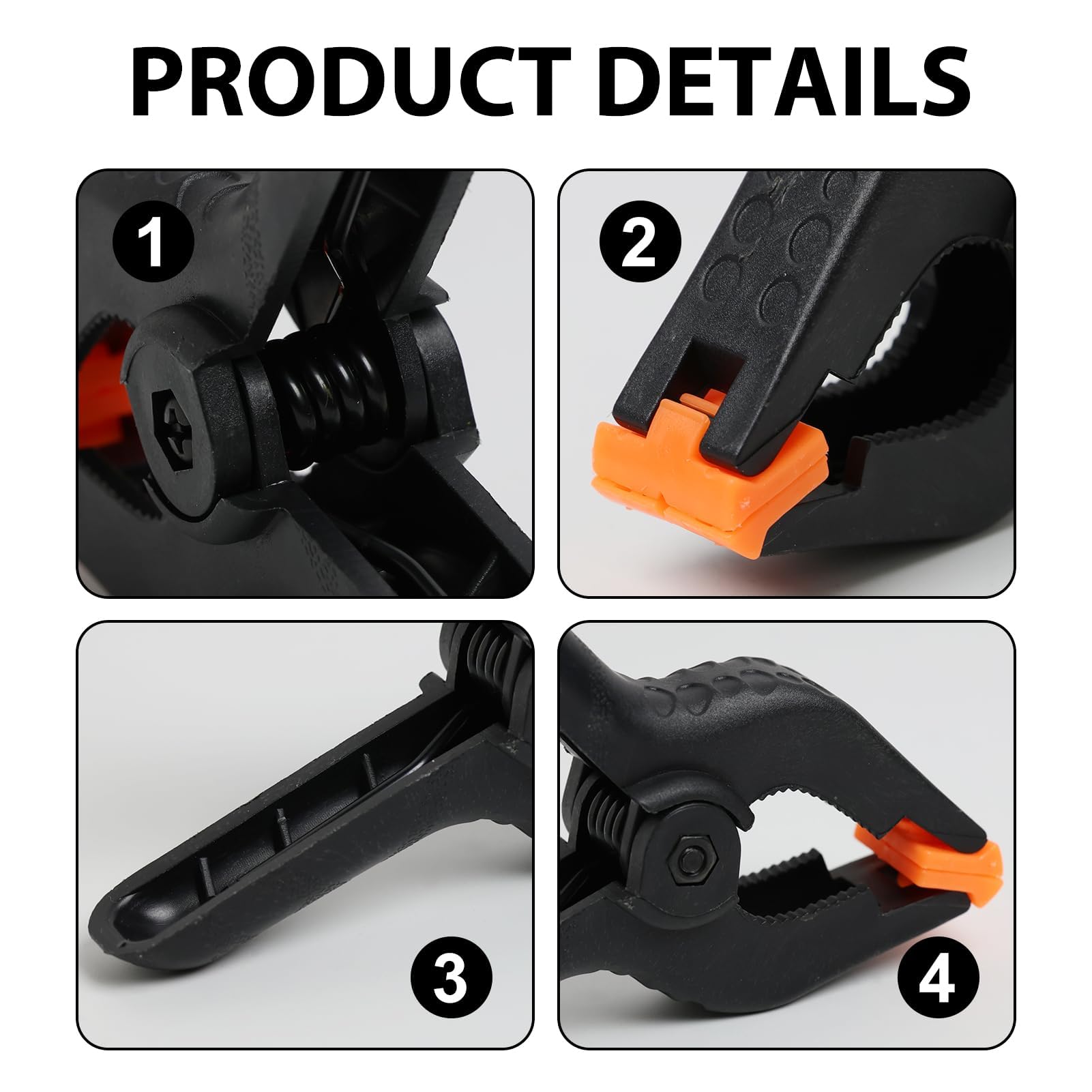 Morsetti Di Plastica Della Molla Immagine Stock - Immagine Di Bianco, Falegnameria: 69351787 - Foto 2