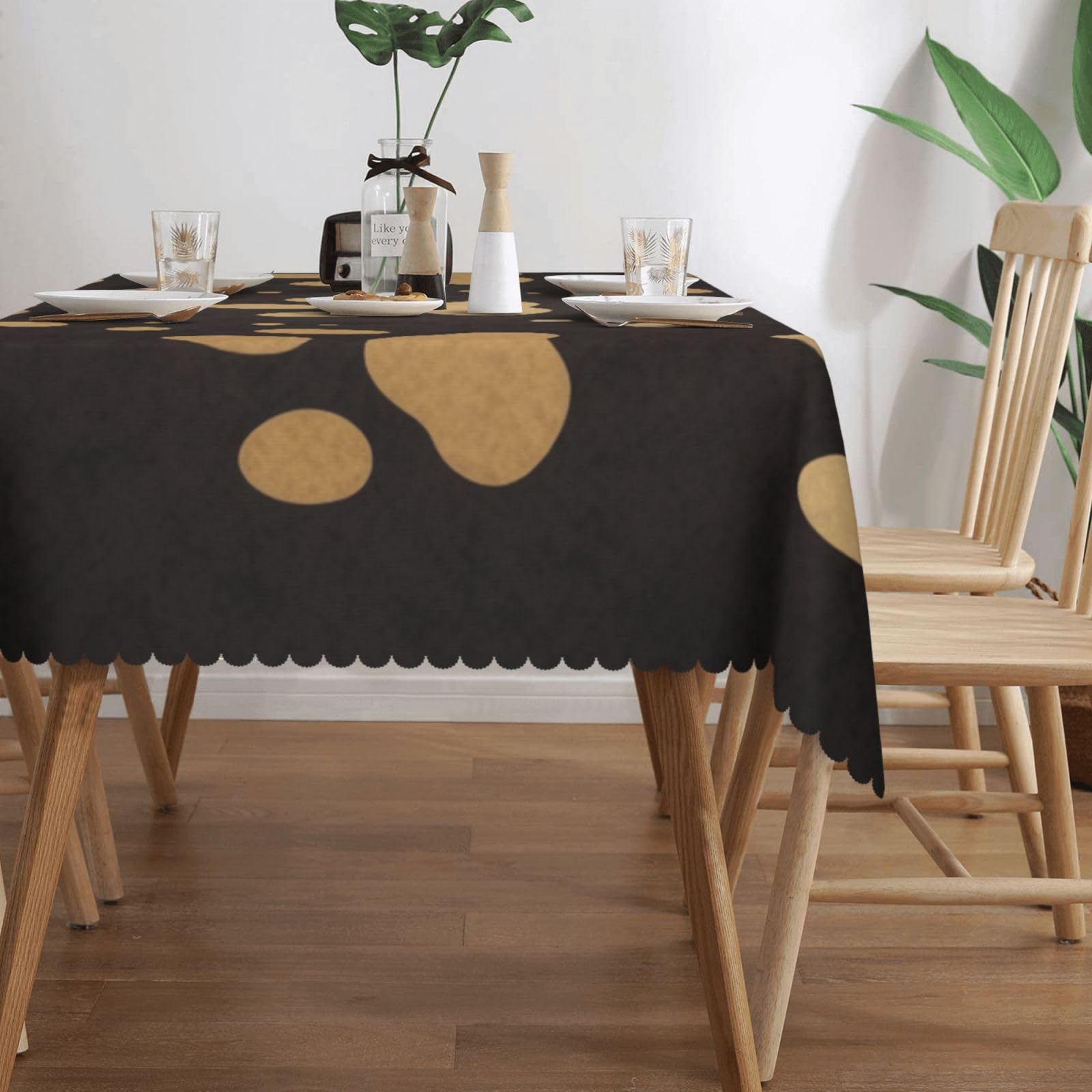Morbuy Tovaglia Rettangolare di Gatto Stampa, Tovaglie da Tavolo Impermeabile Antimacchia 100% Poliestere per Cucina Giardino Feste Decorazioni (Zampa di Gatto,60x60cm