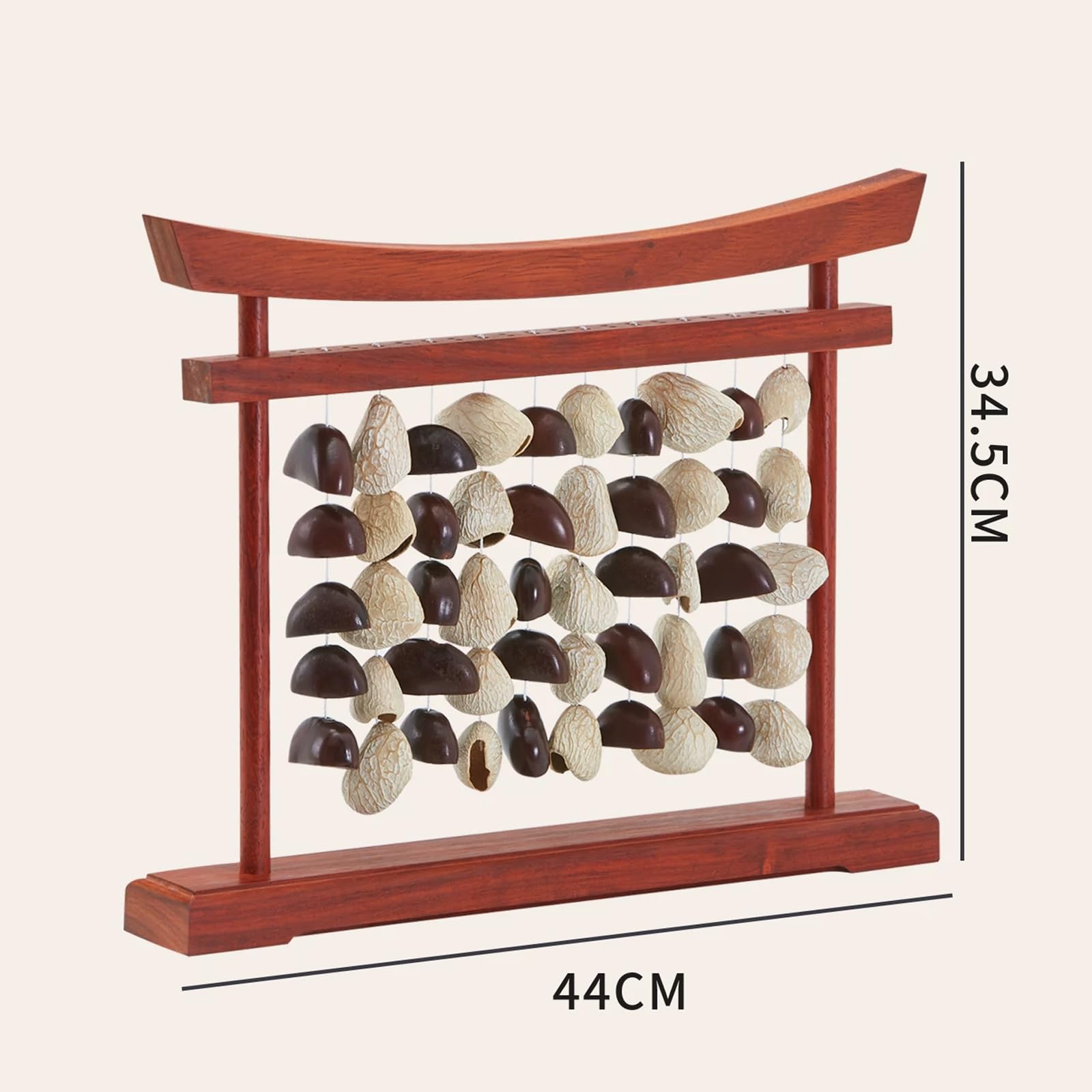 Natürliches Tisch-Windspiel Aus Samenkapseln, Windspiel Aus Samenschalen Mit Holzrahmen, Klarer, Entspannender Klang, Handgespieltes Holz-Windspiel, Für Meditation, Asmr, Klangtherapie