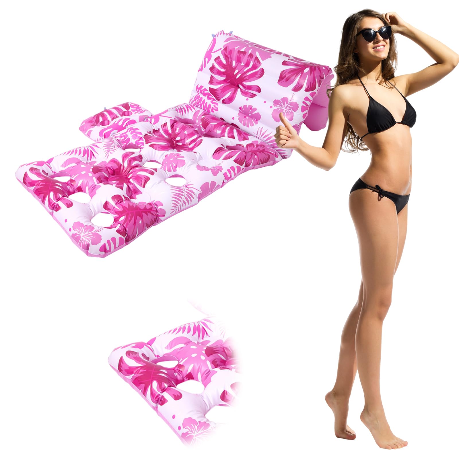 Radeaux De Piscine Gonflables 59 X 33 Pouces Grande Chaise