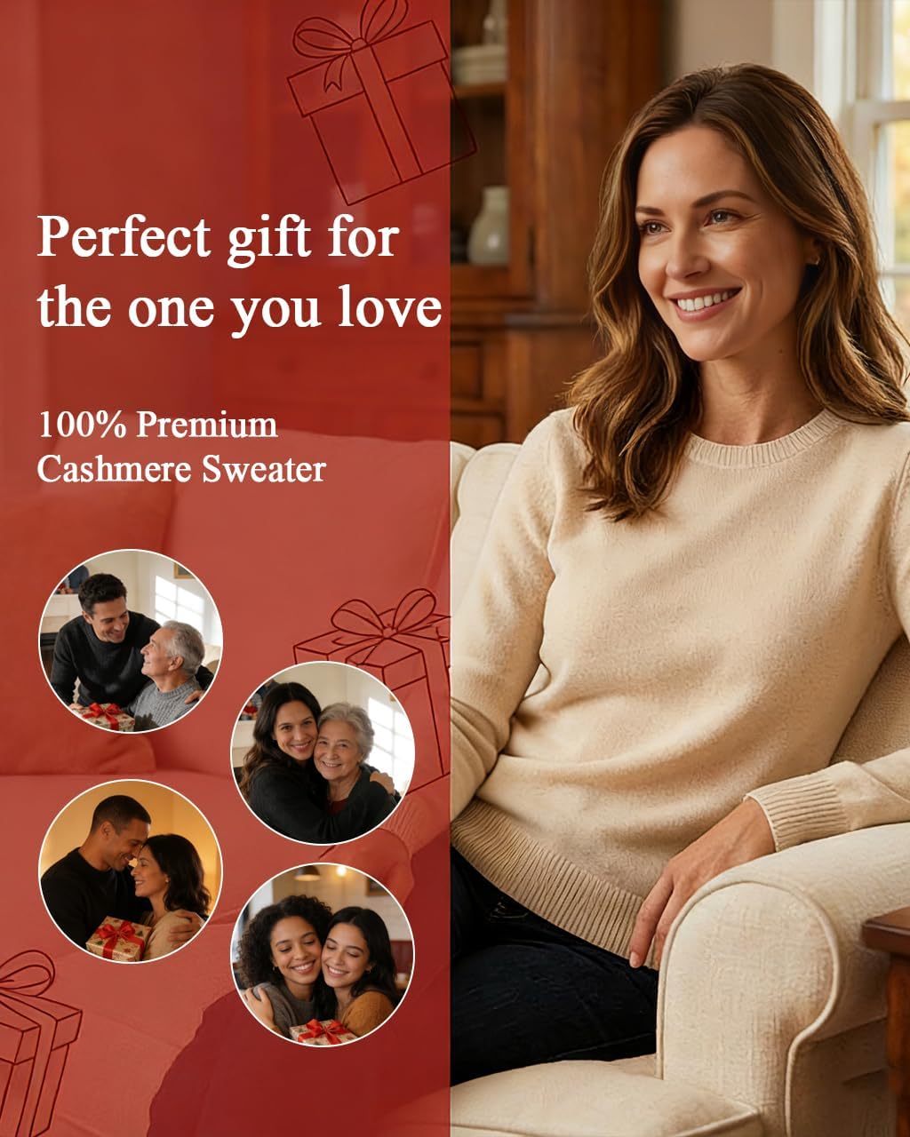 Women’s Daily Cashmere Sweater – 100% Pure Cashmere Crew Neck Pullover, Soft Lightweight Knit - Image 7