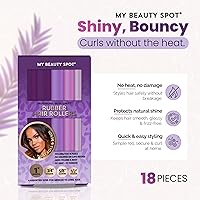 Vista 2 de My Beauty Spot Flexi Rods Foam Hair Rollers 3/4" 5/8" and 1" Diameter Professional Salon Quality 12 Pcs Rubber Hair Rollers for Long, Medium and