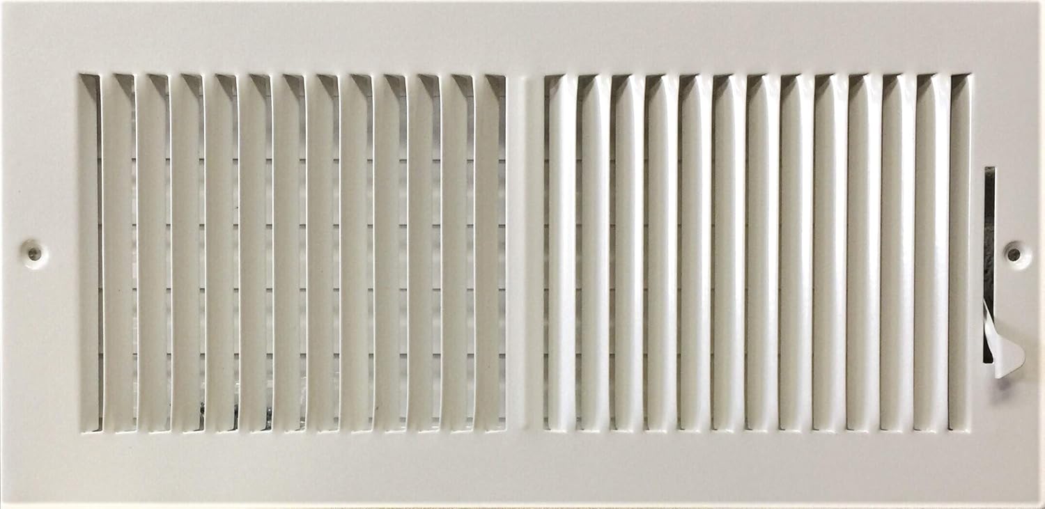 14x 6 (Duct Opening Size) 2-Way Stamped Face Steel Ceiling/sidewall Air Supply Register - Vent Cover - Actual Outside Dimension 15.75 X 7.75