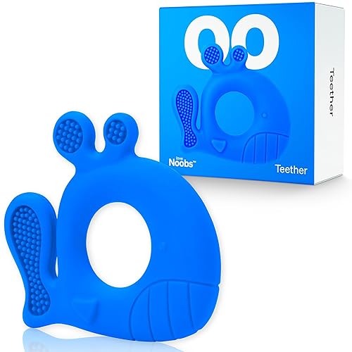 LoveNoobs - Mordedor de silicona para bebés, juguetes de dentición para bebés, mordedor infantil sin BPA, juguetes seguros para masticar bebés,