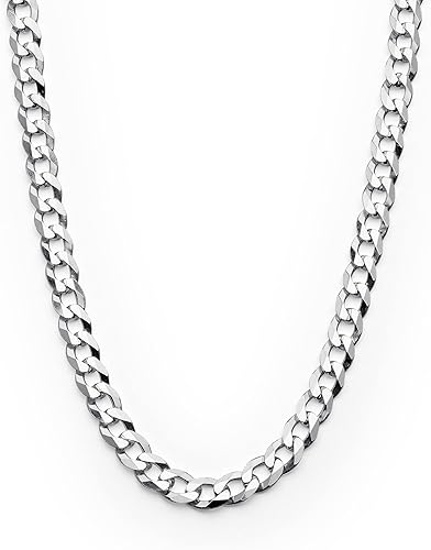 Collar de cadena de plata esterlina de 0.138 in de 16 pulgadas, 18 pulgadas, 20 pulgadas, 22 pulgadas, 24 pulgadas, 30 pulgadas