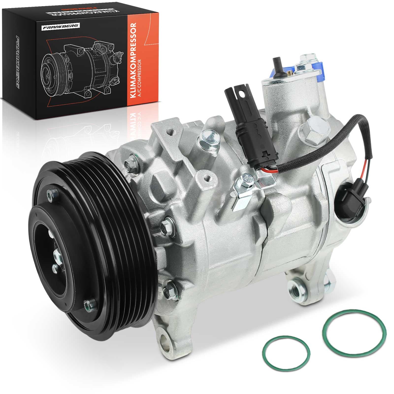 Frankberg Compresseur de Climatisation avec embrayage Compatible avec Série 3 F30 F80 F31 Série 1 F20 F21 4 F33 F83 F32 F82 F36 3 F34 F31 2 F22 F87 F23 Remplacer# 64529330831, huile incluse