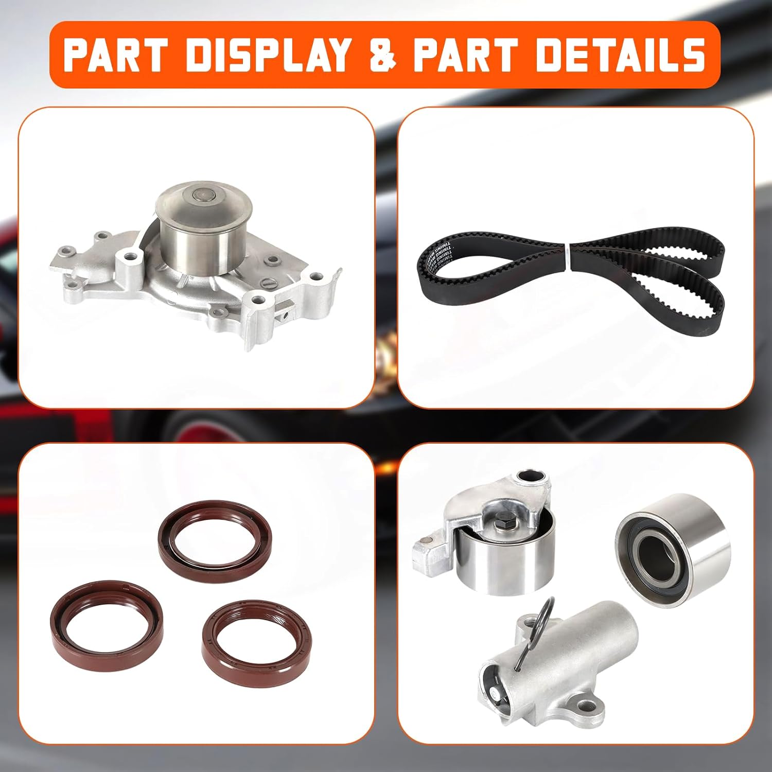 Timing Belt Water Pump Kit Fits for Camry Highlander Sienna Solara 3.0L/ 3.3L,for ES300 RX300 RX330 RX400H 3.0L/ 3.3L Engine 1MZFE/ 3MZFE