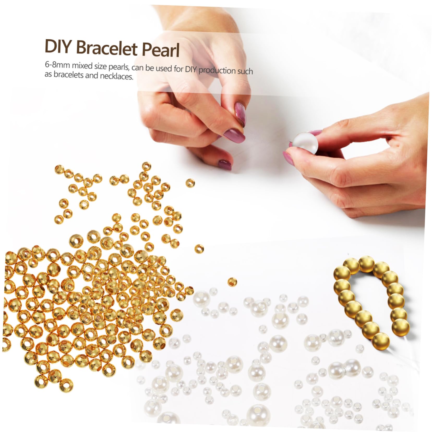 DOITOOL 3 Series Abalorios Joyería Espaciadoras Pequeñas Fabricación De Collares Y Accesorios De Manualidades 900 Piezas*3