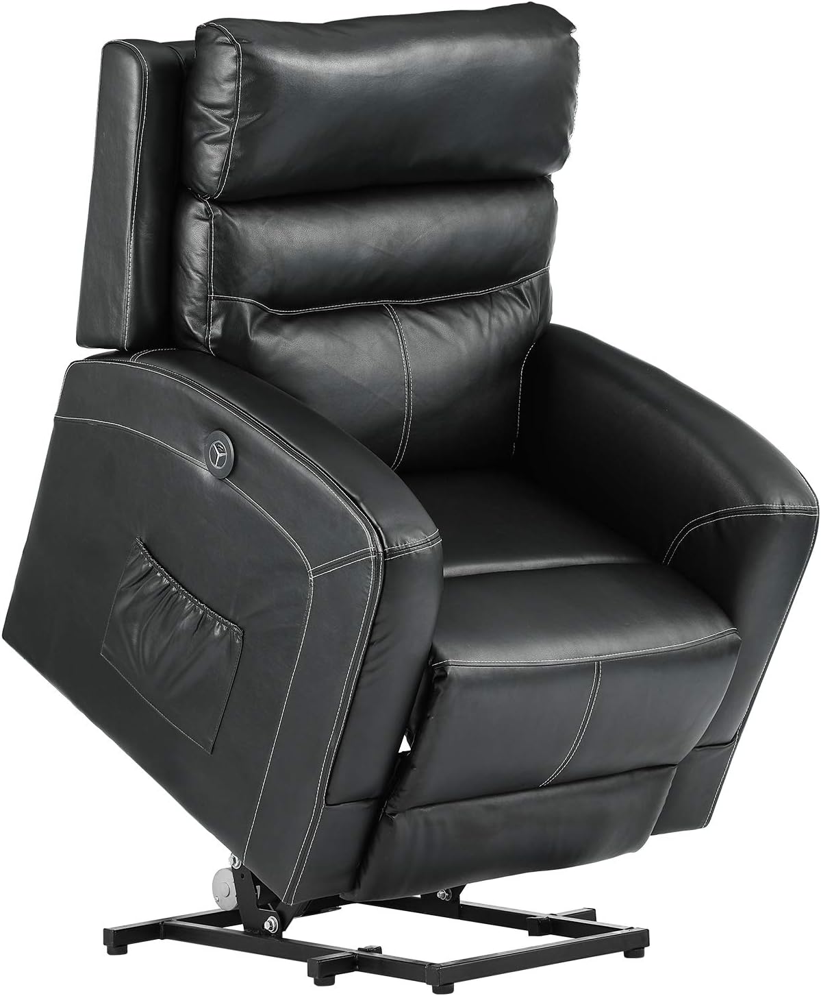Buy Power Lift Recliner Chair For Elderly Heated Vibration Massage Sofa Electric Motorized Living Room Chair Remote Control Ergonomic Lounge Chair Heavy Duty Overstuffed Linen Recliner Sofa Black05 Pu Online In Indonesia B08kt7t423