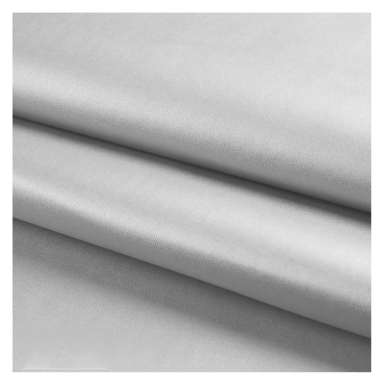 Waterproof Faux Leather Fabric， Pearlescent Faux Leather Fabric for Upholstery Dressmaking 100cm X 138cm Silver Gray