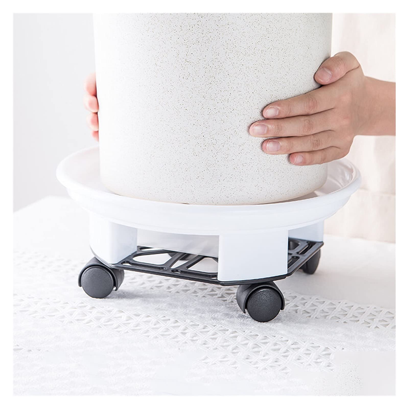 Chariot à plantes roulettes de 10 à 14 pouces pour pot de fleurs rond