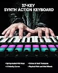 Donner STARRYKEY-37 PLAY MIDI Keyboard Controller, 37 Key Portable MIDI Controller with 128 Build-in Voices, 16 Drum Pads, Arpeggio, Sequencer, USB Wireless Connection, 4 DAW Software, 40 Courses