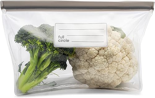 Miniatura 8 de Full Circle Ziptuck - Bolsa de almacenamiento grande reutilizable para productos, segura para alimentos, bolsa de almacenamiento de alimentos sin