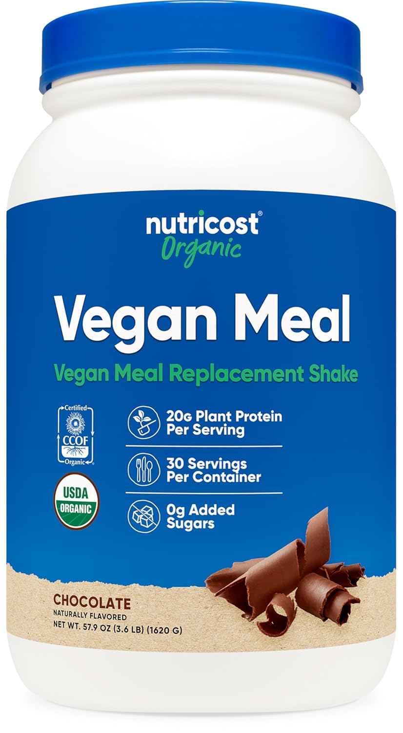 Nutricost Organic Vegan MRP (Chocolate Flavored) (30 Servings) - GMO Free, Gluten-Free Meal Replacement Drink