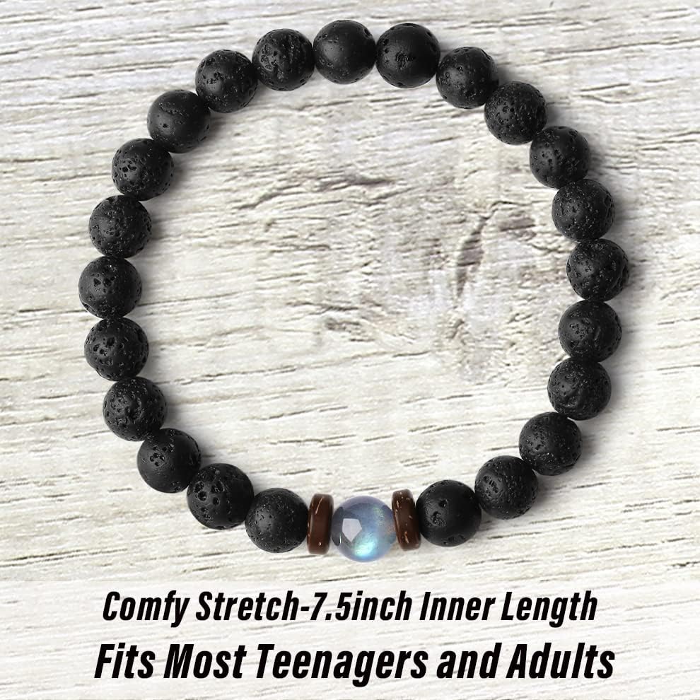 Valentines Day Gifts for Boys/Men-Love/Strength-Natural Gemstone Bracelet for Son Grandson Dad Boyfriend Husband Brother Nephew Uncle - Image 7