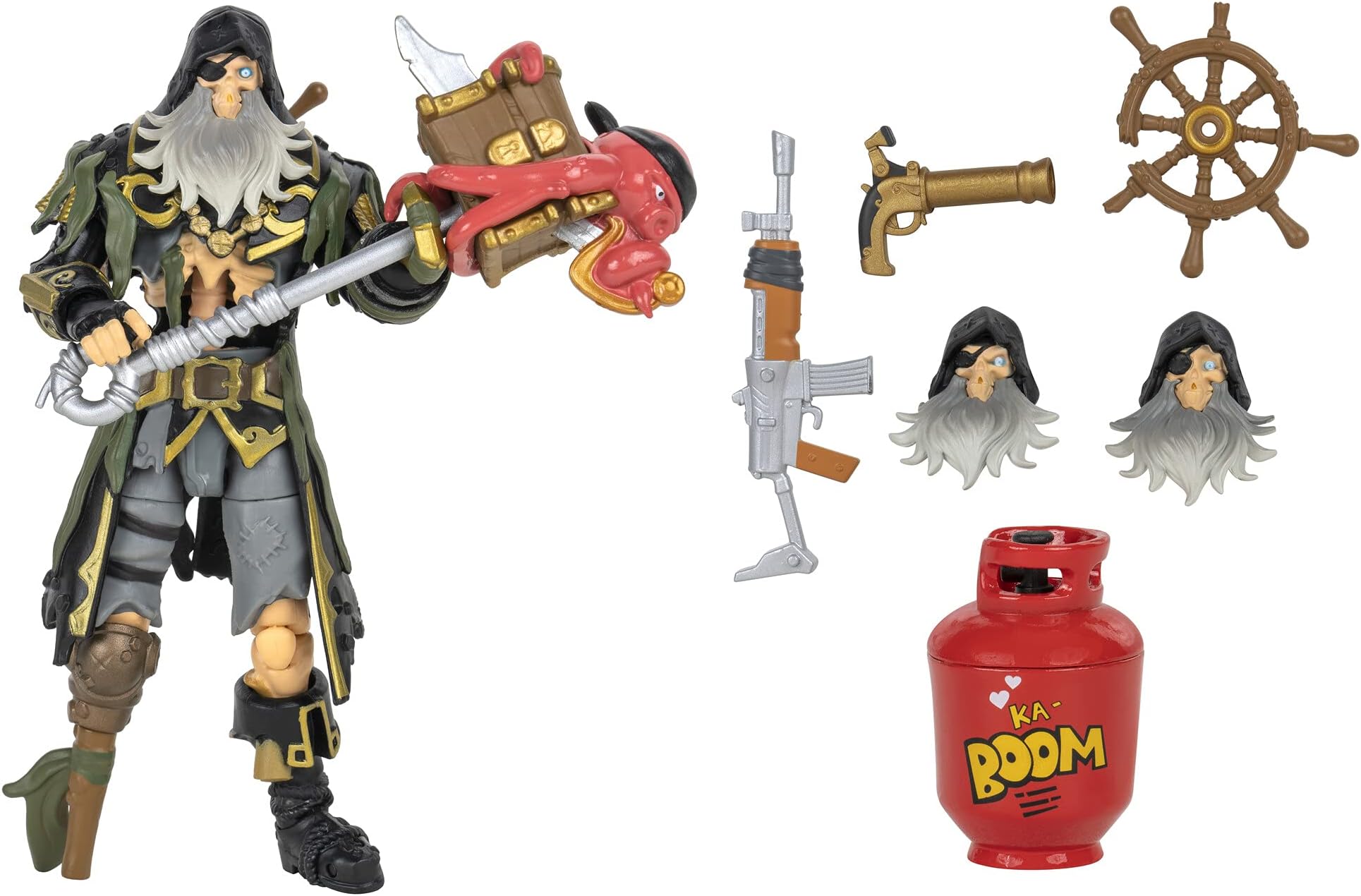 Legendary Series Blackheart, 6-inch Highly Detailed Figure with Harvesting Tools, Weapons, Back Bling, and Interchangeable Faces Fnt-fig.Leg Blackheart Skeleton(Toy Partner Fnt0737),FNT0737