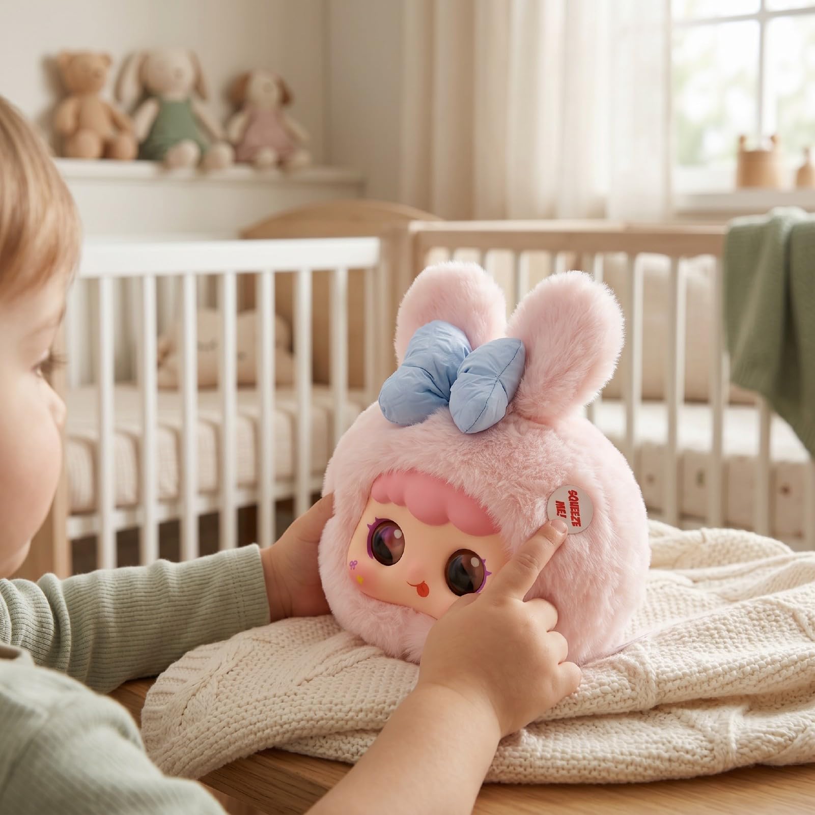 ZJchao Juguete Robot de Apoyo Emocional AI, Peluche Interactivo Multilingüe con Reconocimiento Emocional, Control de Voz, Narración Musical para Niños Compañero de Aprendizaje