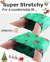 Vista 3 de DAUGHTER QUEEN Pijamas de Navidad para niños y niñas de 18 meses-12 años, ropa de dormir 100% algodón