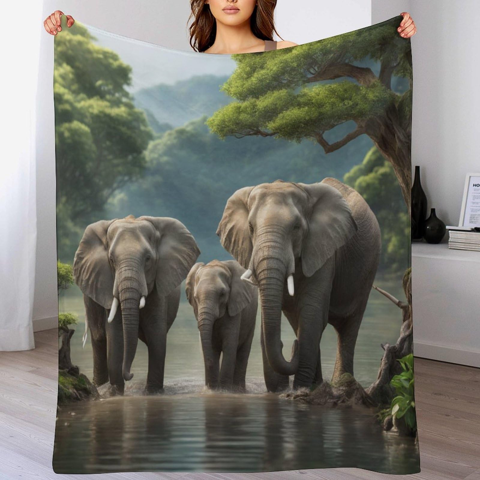 Couverture éléphant pour enfants et adultes | Flannel douce 140×180cm