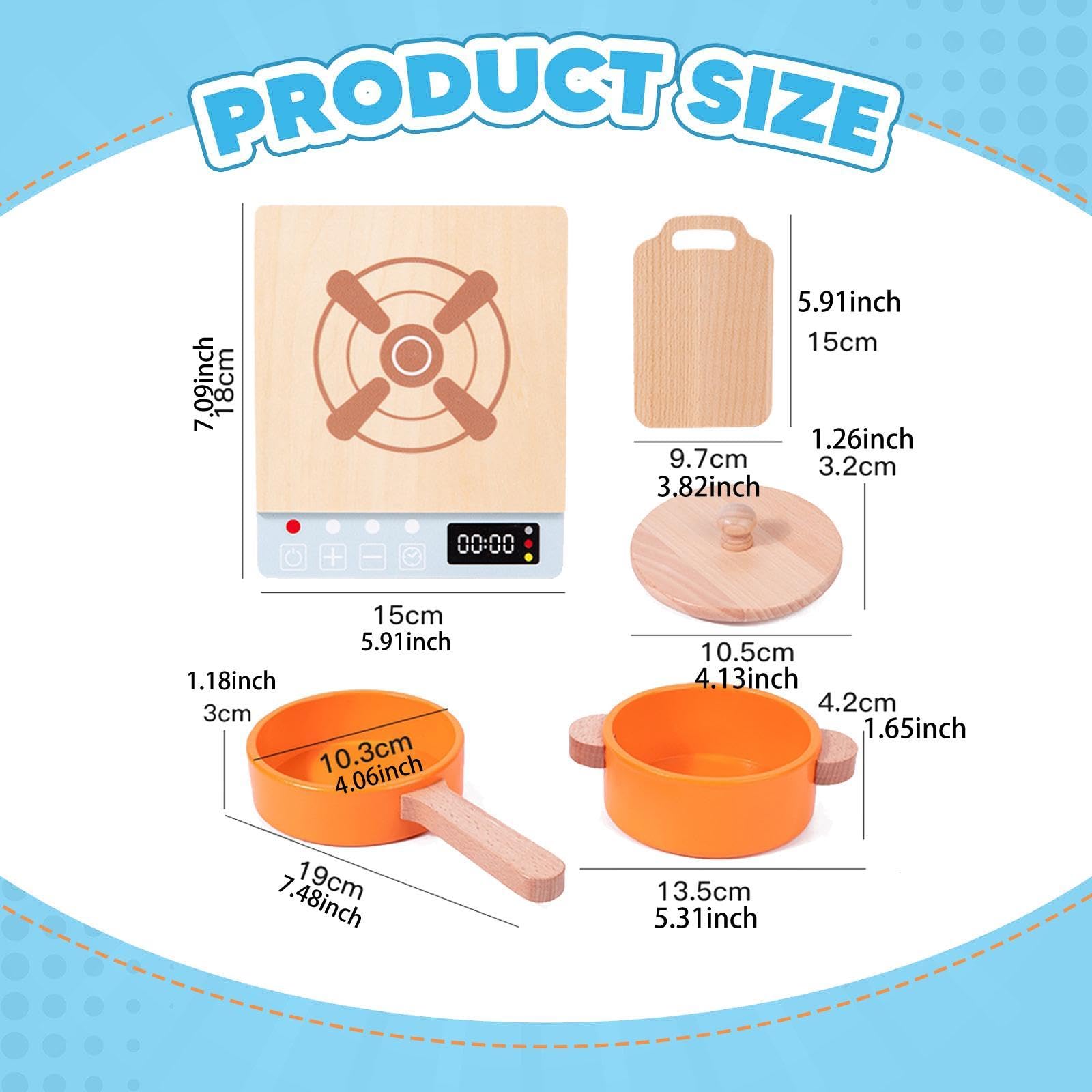 Sharplace Küchen-Spielset, Spielzeug, Spielküche aus, Besteck, lehrreiche Töpfe und Pfannen, reichhaltiges Spielzubehör für Partygeschenke im Innenbereich