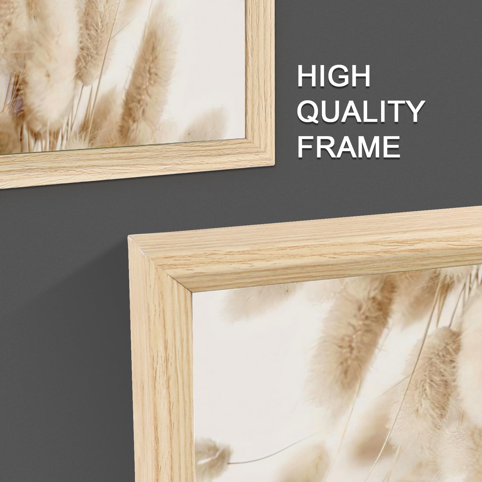 3 Pcs Wooden Framed Canvas Wall Art Set Bohemian Sage Green Canvas Prints Poster Geometric Line Beige Green Pictures for Living Room Bedroom Dinning Room Hallway Stairs Wall Decor 30x40cm x3pcs — view 301