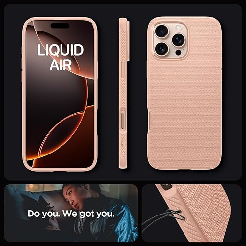 Vista 372 de Spigen Liquid Air - Funda diseñada para iPhone 13 Pro Max (2021), color negro mate