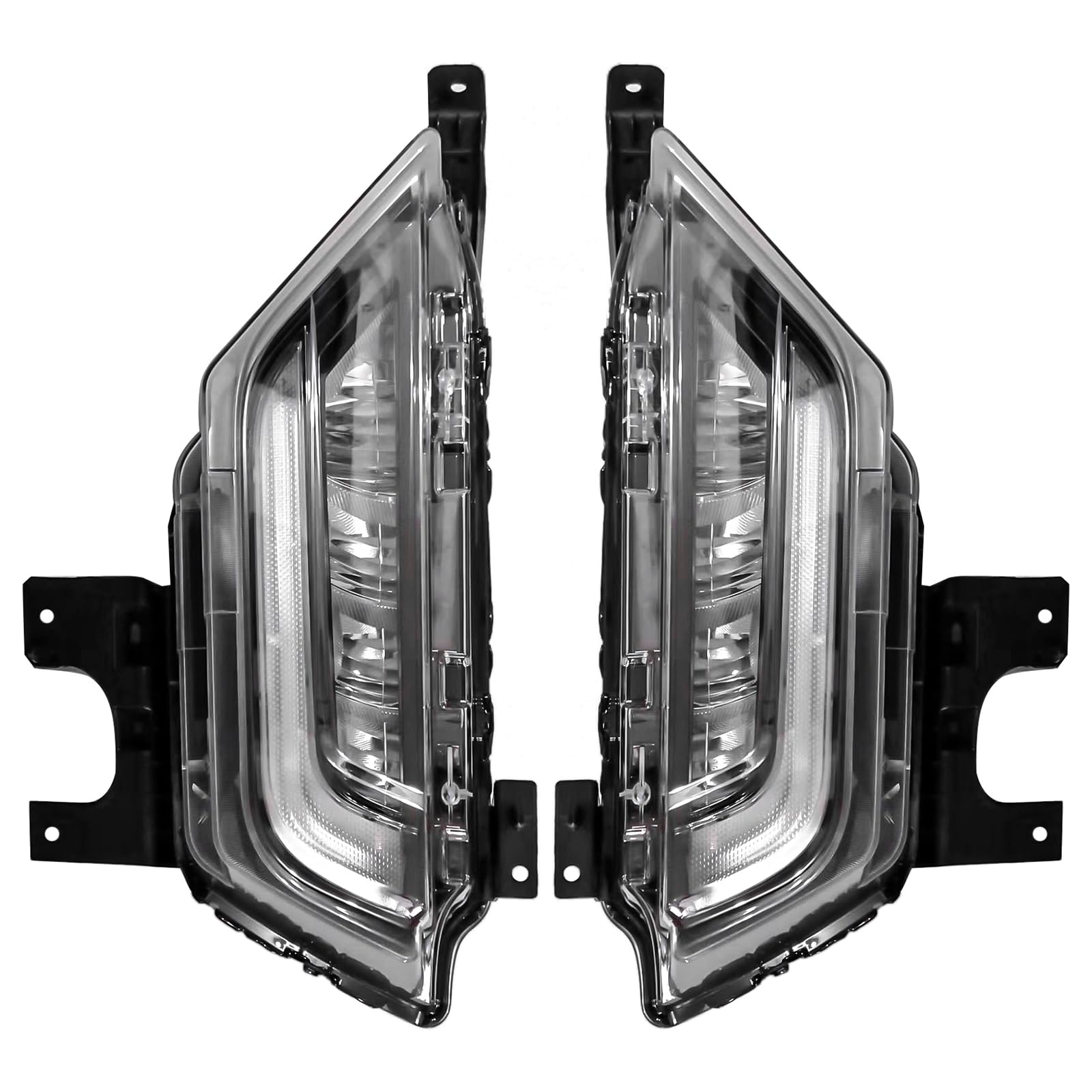Pair LED Bumper Fog Lights w/SwitchBack Turn Signal Replacement for Ford F150 2021-2023