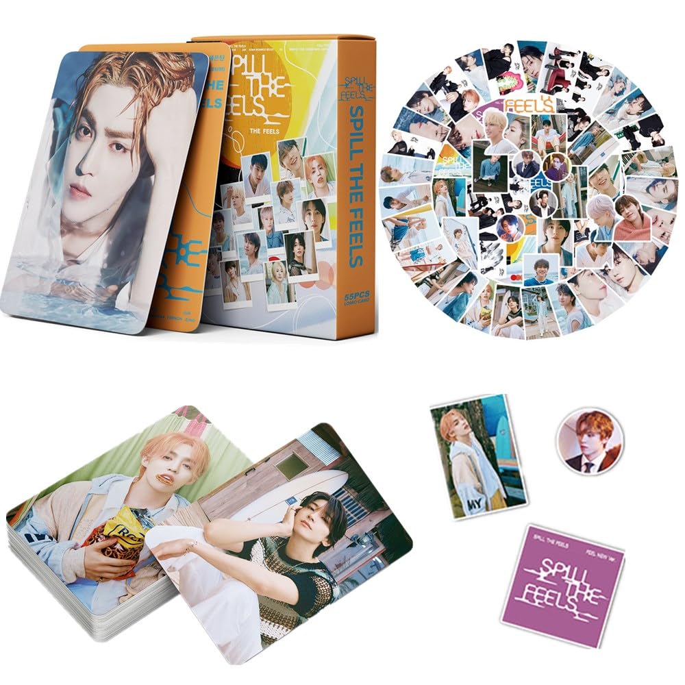 55 PCS Seventeen Lomo Cards and 99 PCS Seventeen Stickers Seventeen Photocard Stickers Set