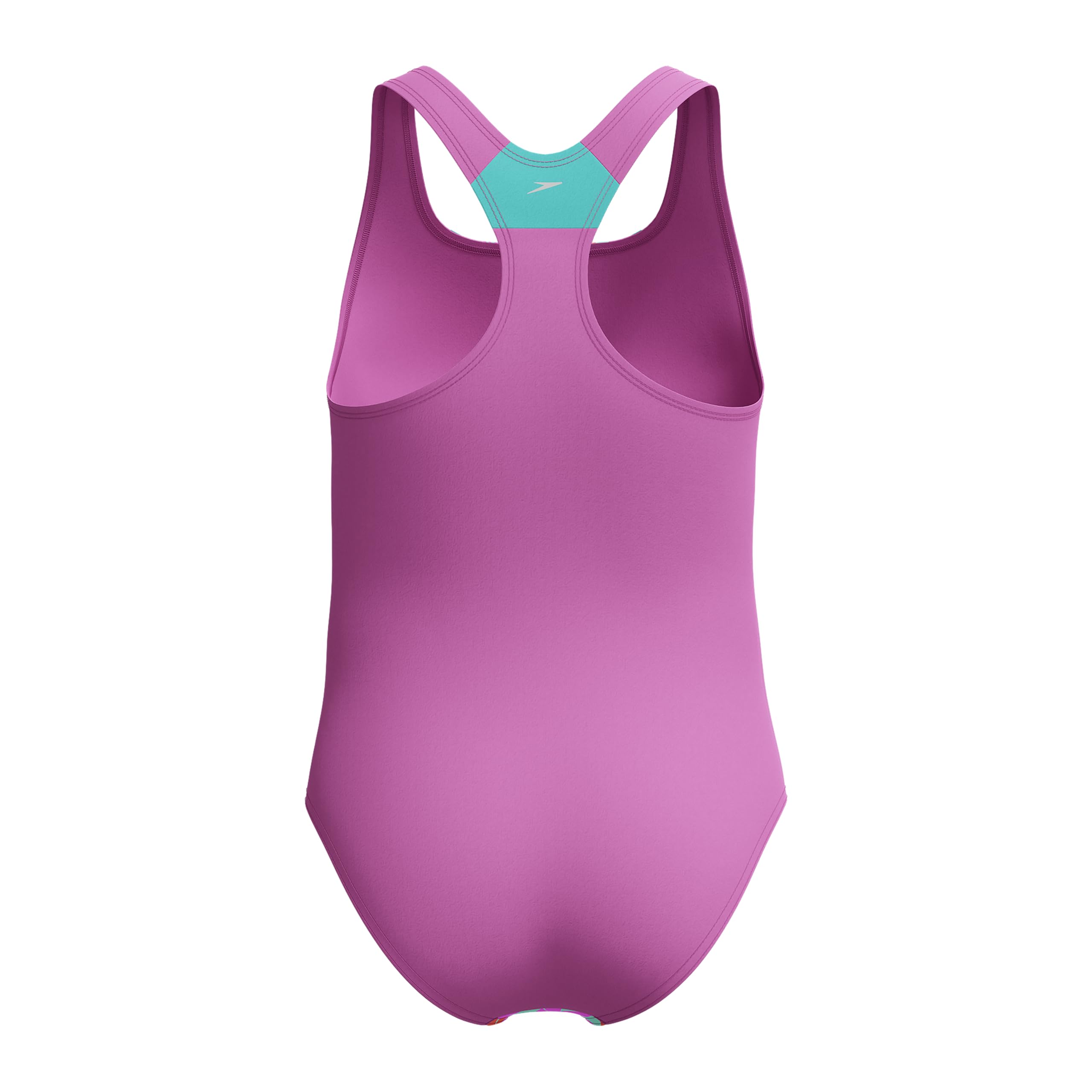 Speedo Swimsuit One Piece Thick Strap Racer Back Printed Traje de baño Deportivo Estampado de una Pieza para Niñas