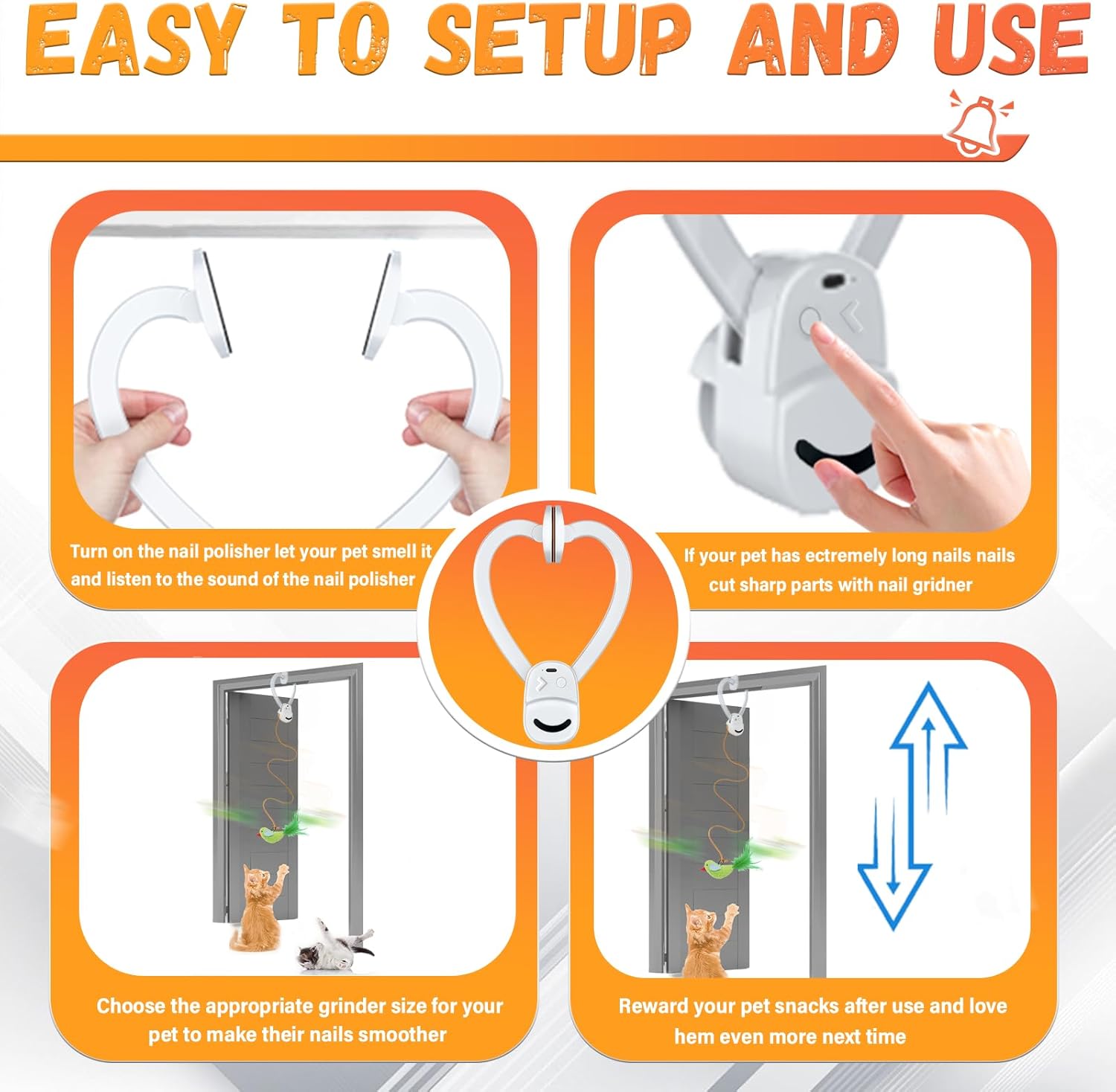 Interactive Cat Toys for Indoor Cats Automatic Electric Flying Bird Feather Cat Toy - Best Kitten & Adult Cat Enrichment Toy Hanging Electric Kitty Toys for Bored Cats Generation 1 White image 5 of 8 B0FHL1192J